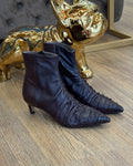 Stivaletto in Nappa Drappeggiata con Tacco - Africa | LORENA PAGGI