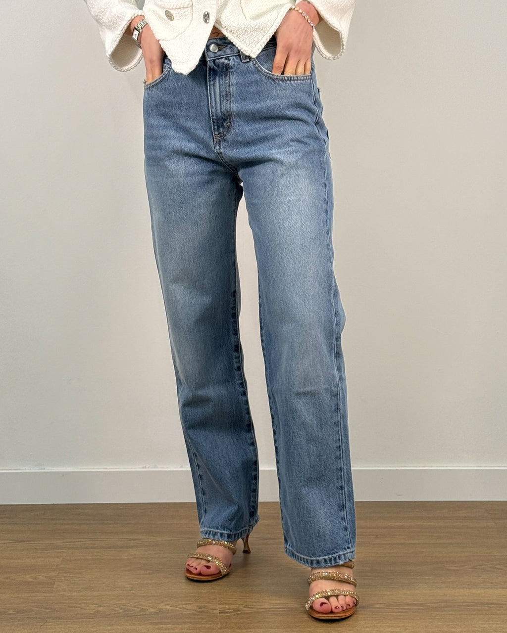 Jeans Straight Leg Vita Alta - Beatrice B