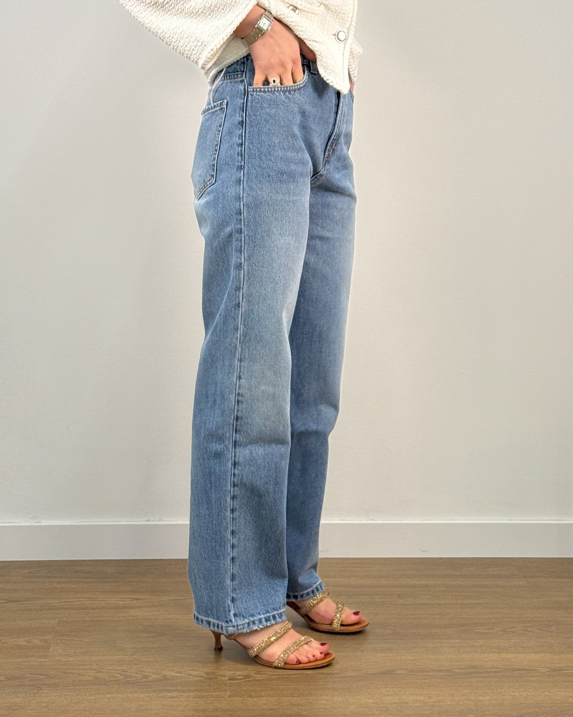 Jeans Straight Leg Vita Alta - Beatrice B