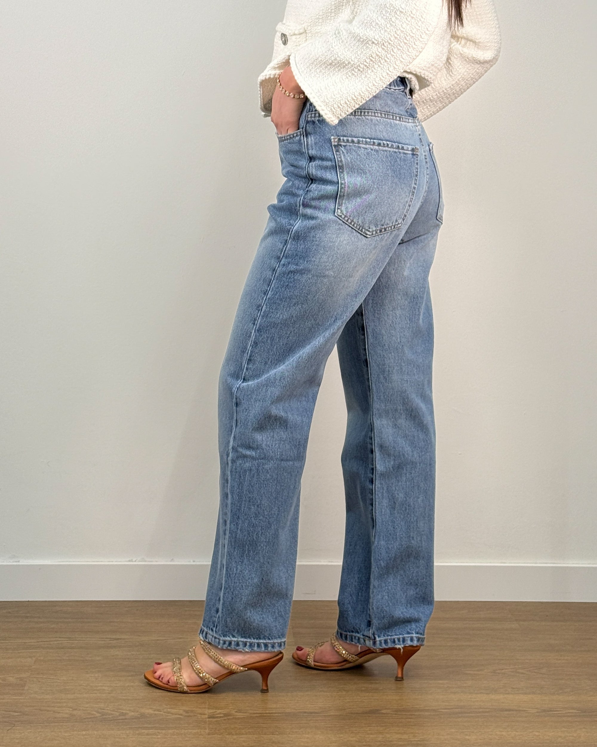 Jeans Straight Leg Vita Alta - Beatrice B