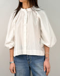 Camicia Bianca in Cotone con Manica a Palloncino | HANAMI D'OR