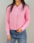 Cardigan in Cotone con Colletto Tondo e Bottoni Ton sur Ton - Rosa | Beatrice B