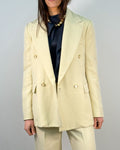 Blazer Doppiopetto in Lyocell e Lino - Panna | BEATRICE B
