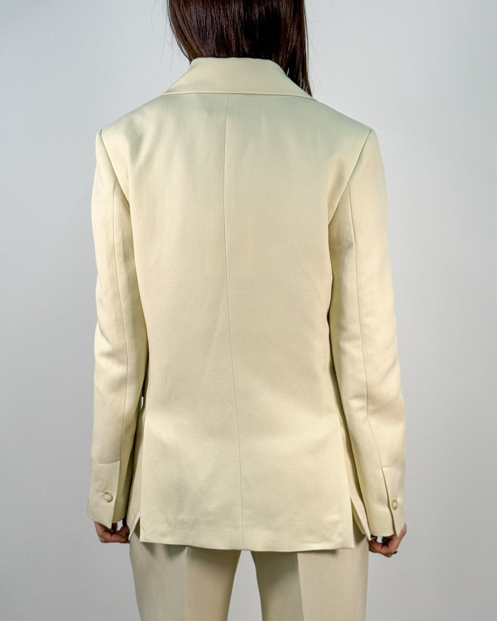 Blazer Doppiopetto in Lyocell e Lino - Panna | BEATRICE B