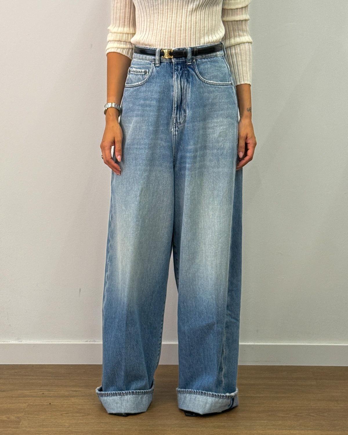 Jeans Baggy a Vita Altissima - Light Vintage | ARCHEVE