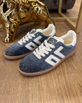 Sneakers Cloud in velluto con strass - Velvet Gray Butter | BACK 70