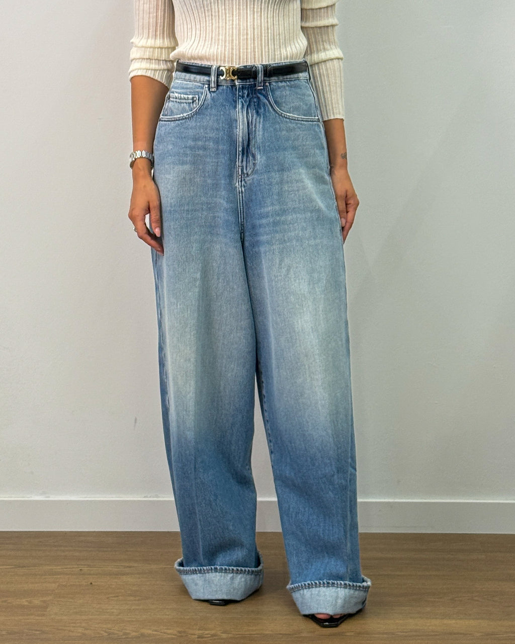 Jeans Baggy a Vita Altissima - Light Vintage | ARCHEVE