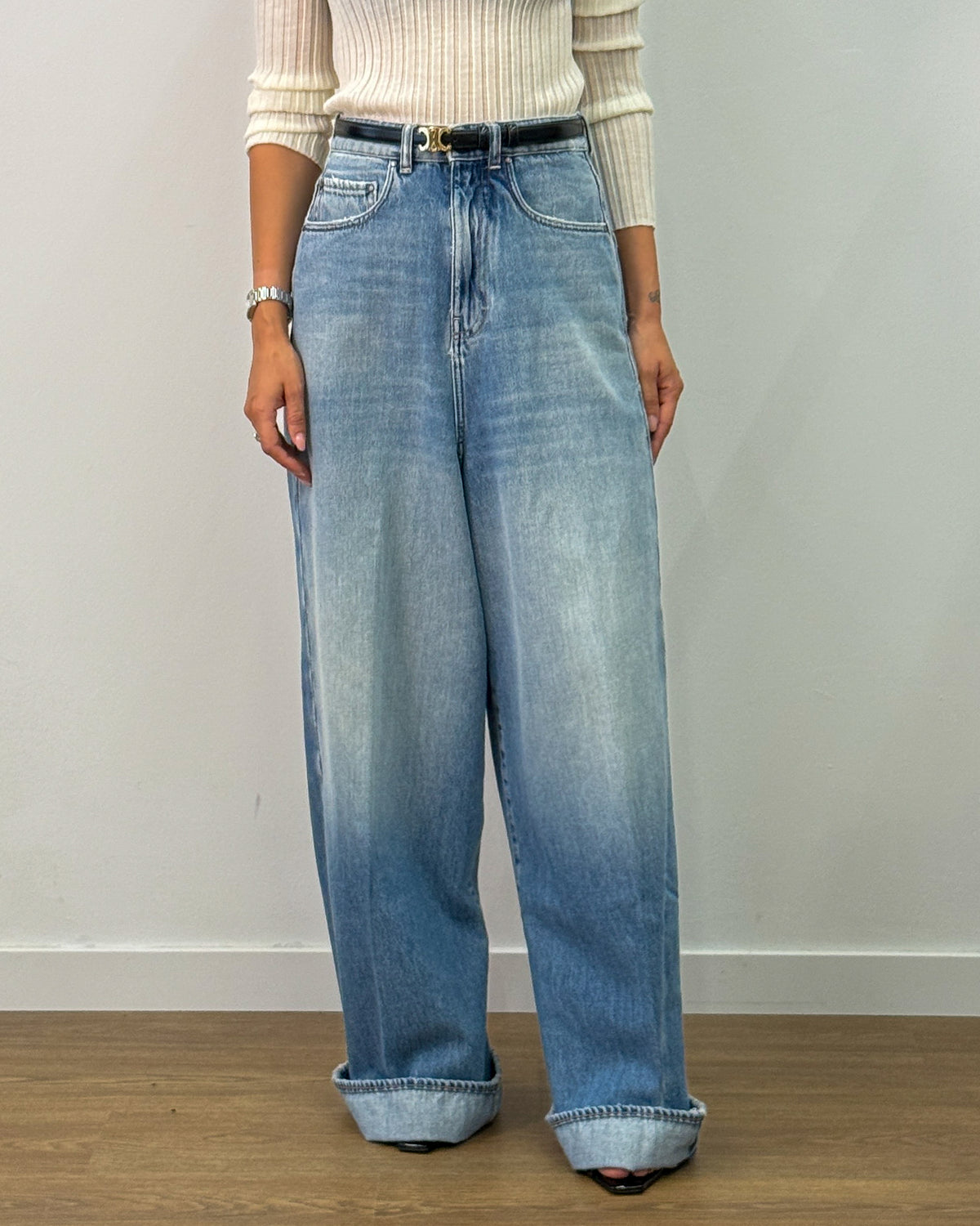 Jeans Baggy a Vita Altissima - Light Vintage | ARCHEVE