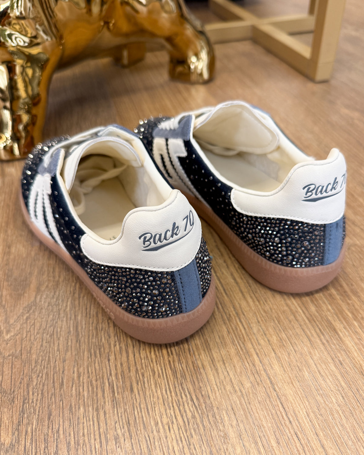Sneakers Cloud in velluto con strass - Velvet Gray Butter | BACK 70