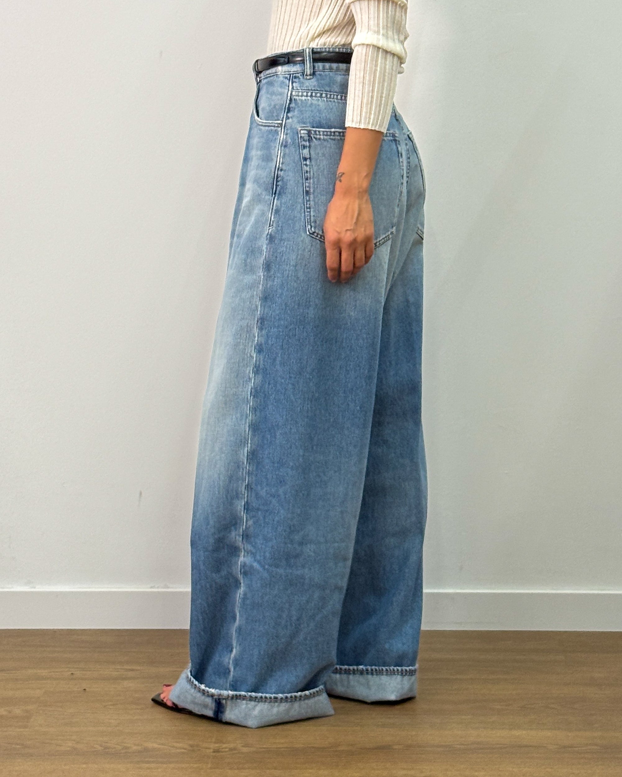 Jeans Baggy a Vita Altissima - Light Vintage | ARCHEVE