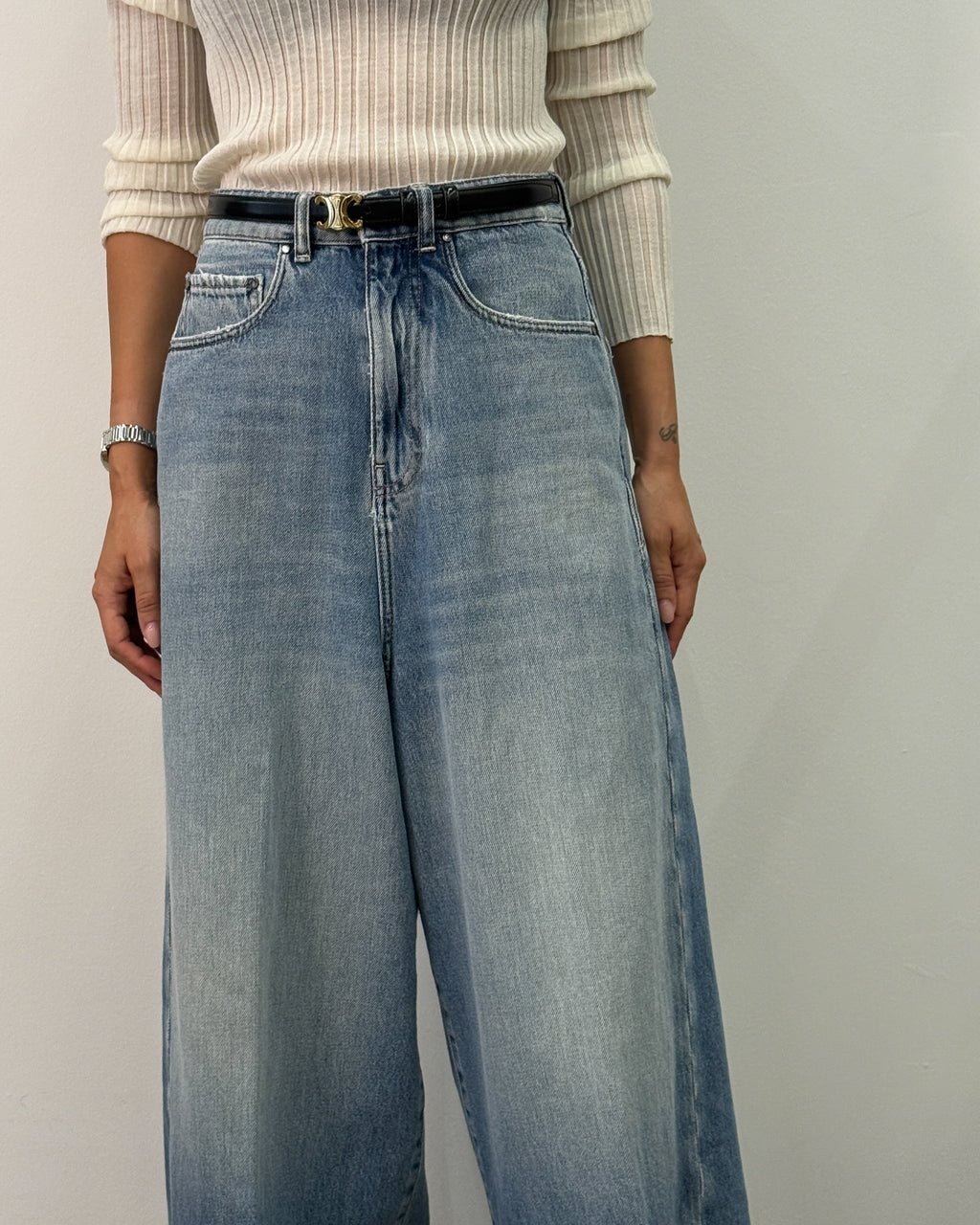 Jeans Baggy a Vita Altissima - Light Vintage | ARCHEVE