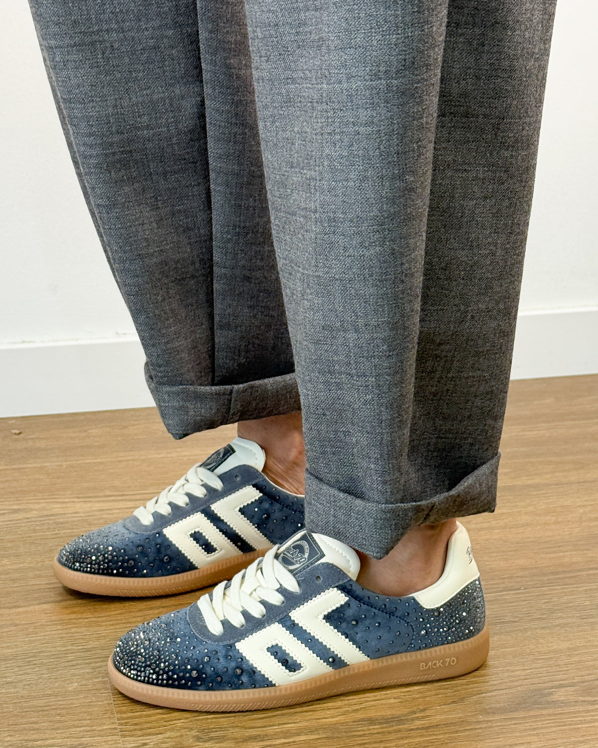 Pantalone in Lana Vergine con Elastico e Coulisse - Grigio Melange