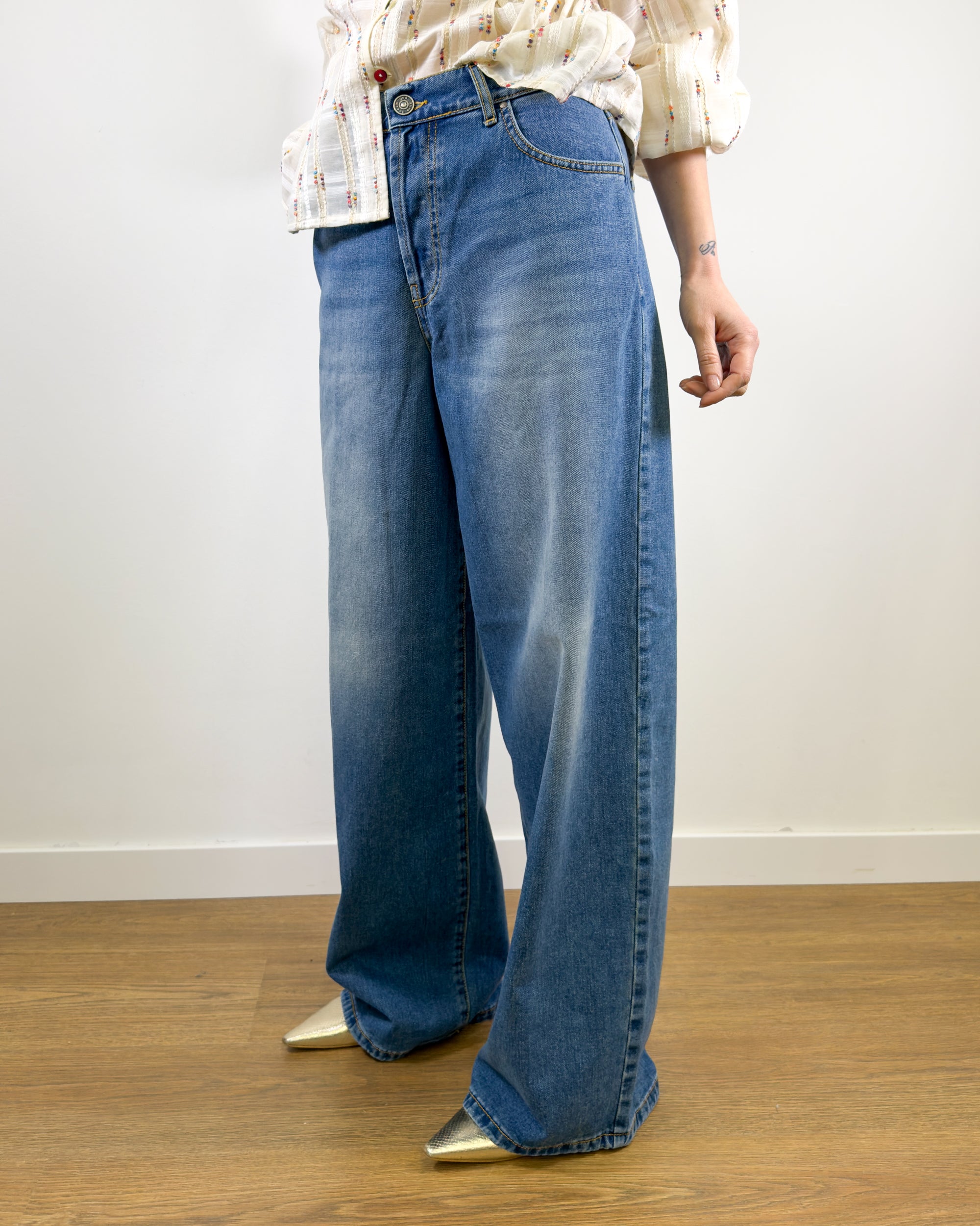 Jeans New Slouchy in Puro Cotone