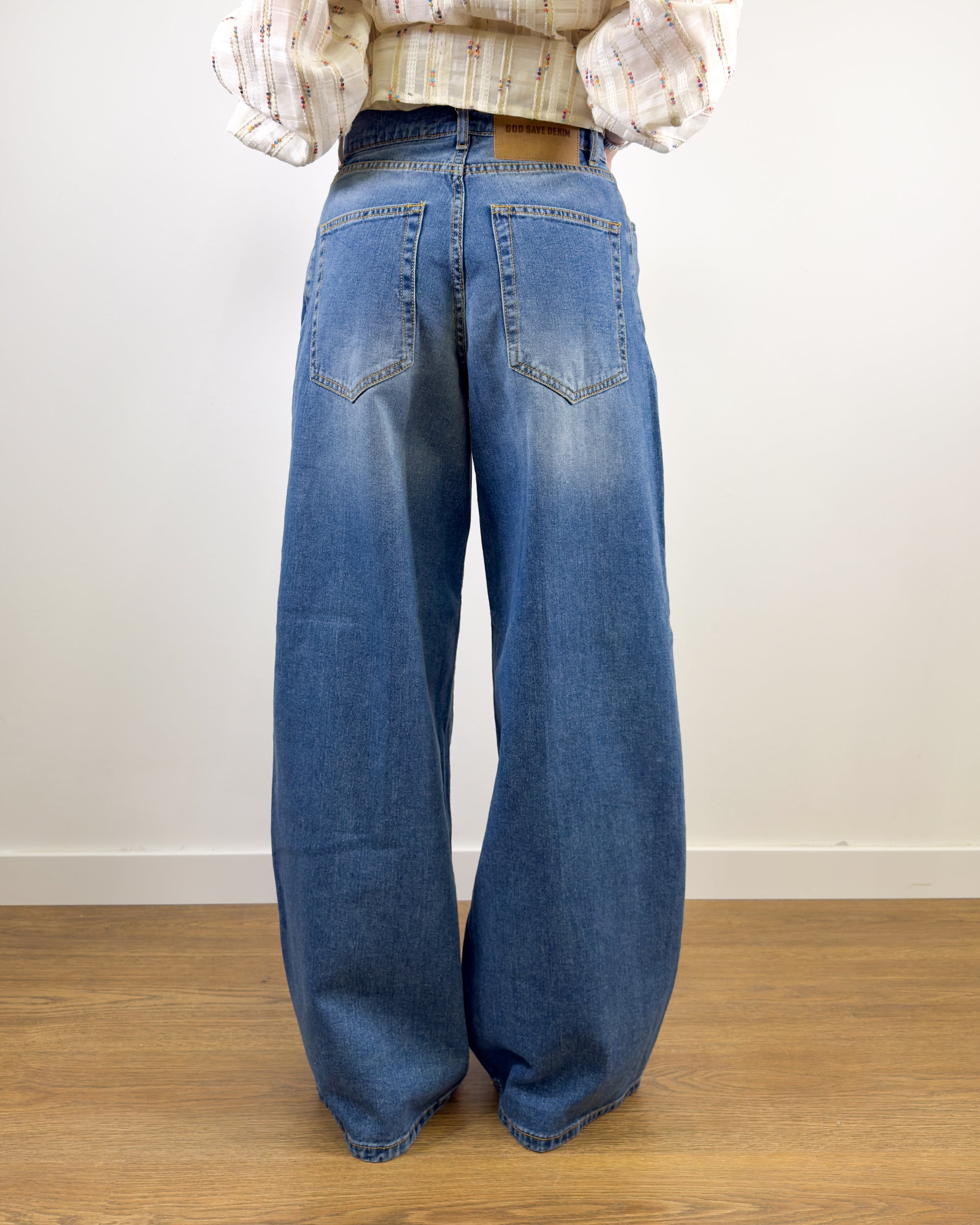 Jeans New Slouchy in Puro Cotone