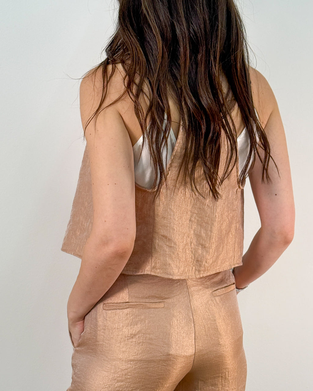 Gilet in Tessuto Laminato - Blush | RAME