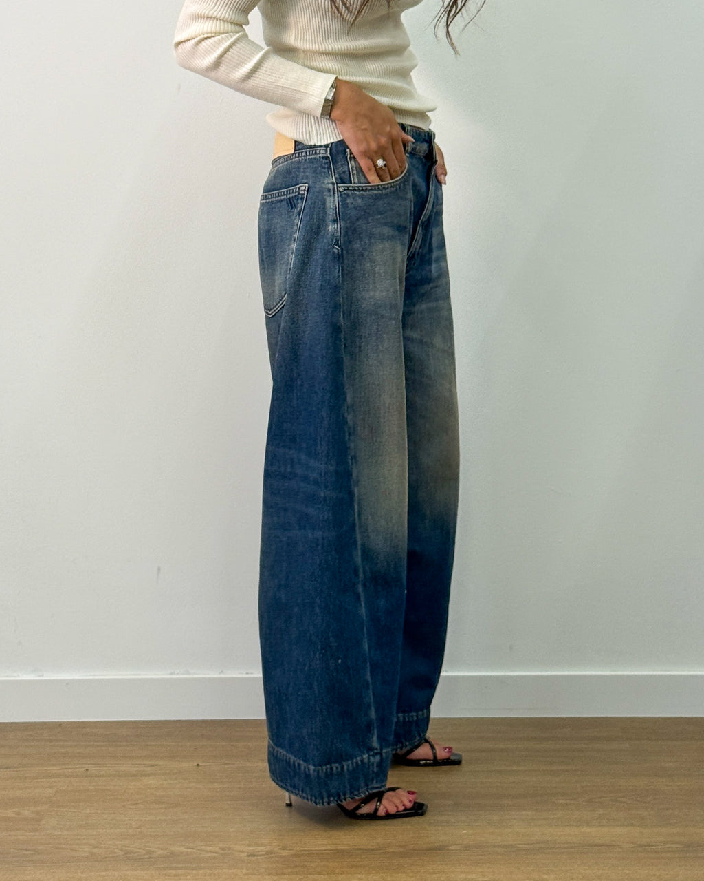 Jeans Barrel Fit Old Vintage con Dettagli Arancio | ARCHEVE