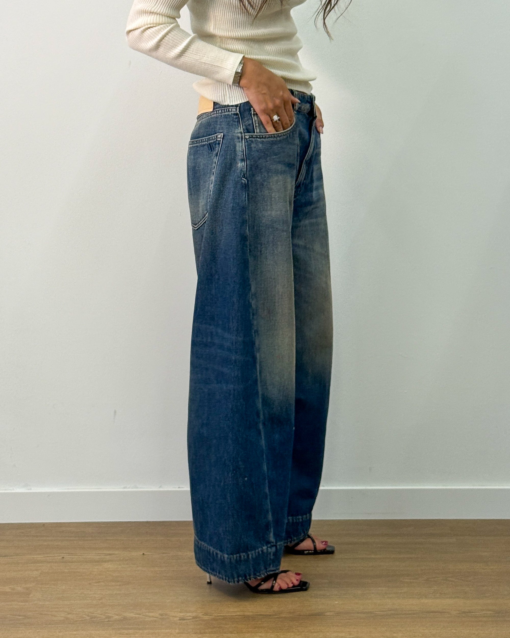 Jeans Barrel Fit Old Vintage con Dettagli Arancio | ARCHEVE