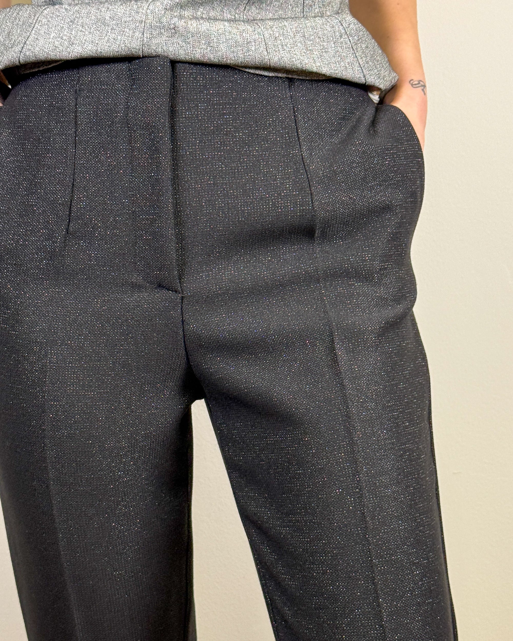 Pantalone Sartoriale Scintillante - Nero