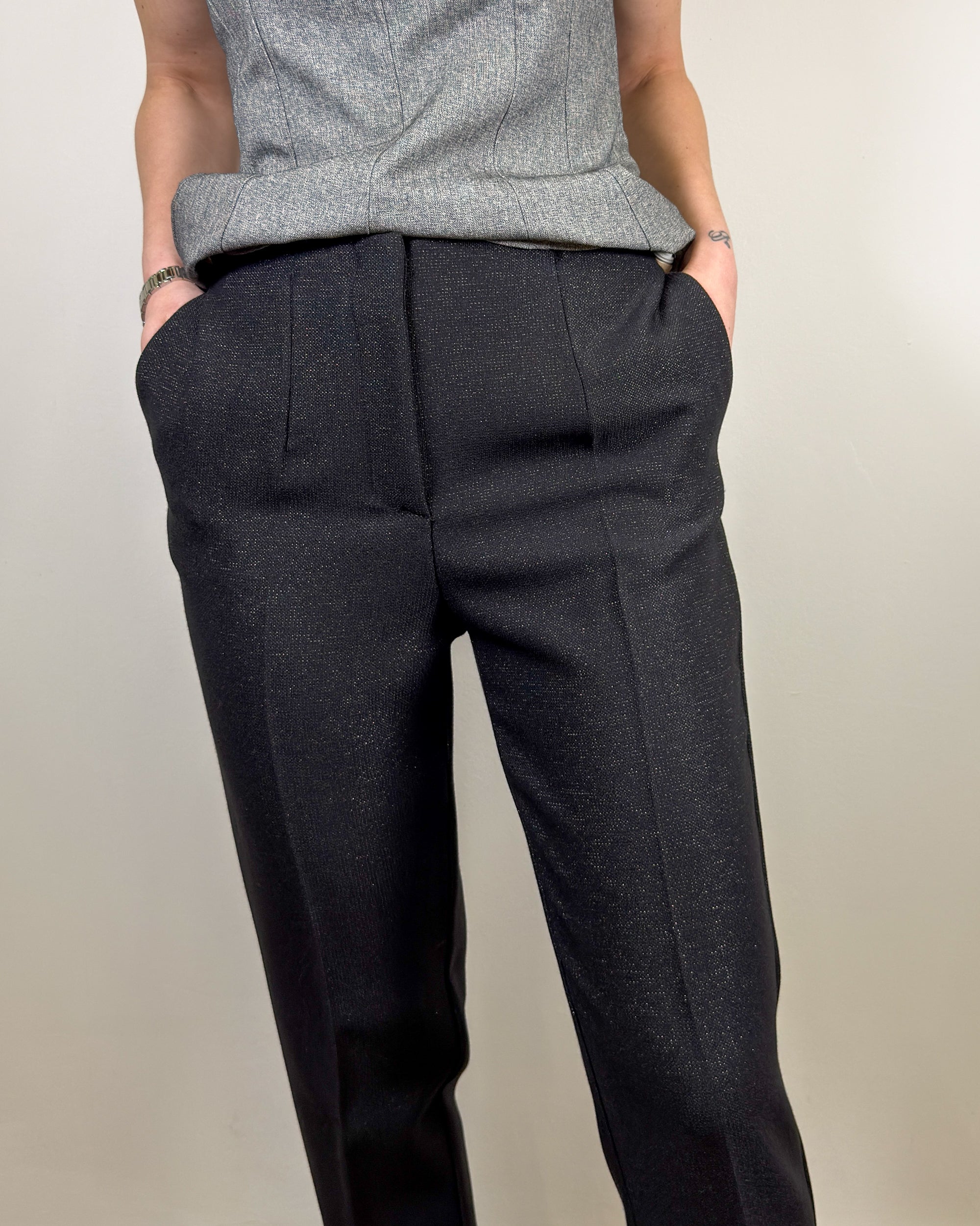 Pantalone Sartoriale Scintillante - Nero